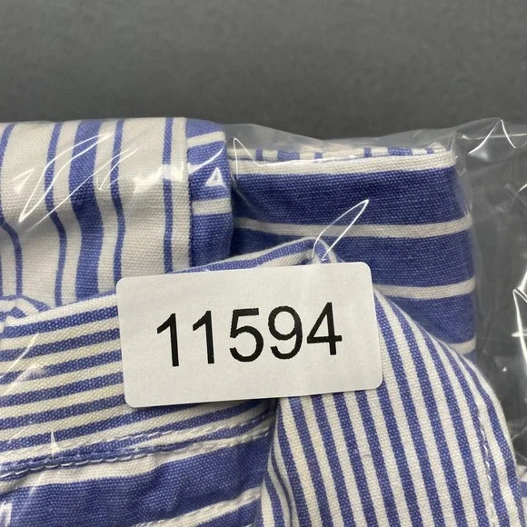 WeSC Jacket Mens XL Blue White Striped Chore Workwear Sail Away Nautical Cotton - Picture 11 of 11